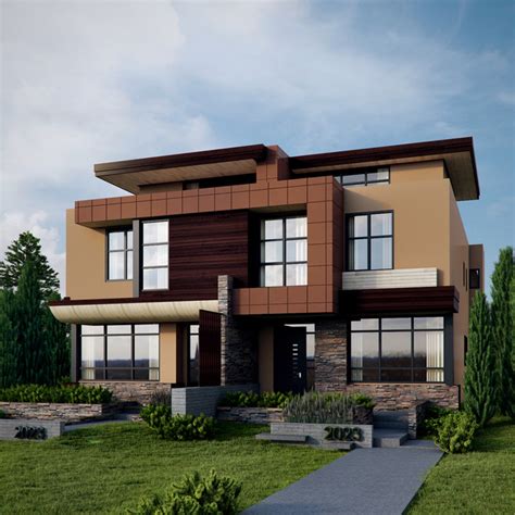 What design features stand out in a 1930's semi? Modern Semi Detached House Plans - Modern House