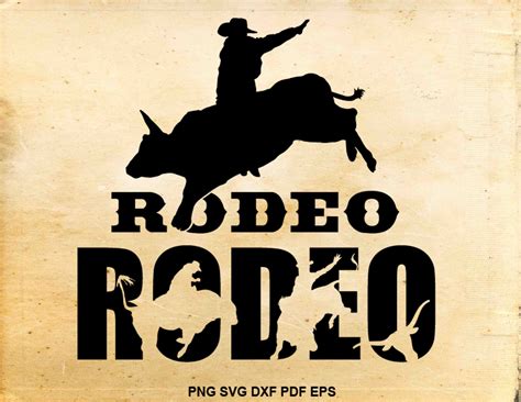 Rodeo Svg Silhouette Rodeo Clipart Rodeo Shirt Design - Etsy