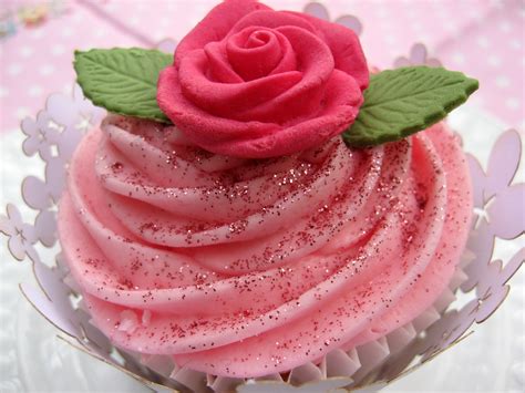 Pink Glitter Rose Cupcake Glitter Cupcakes Wedding Cupcakes Hot