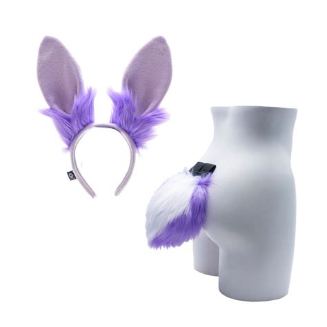Pawstar Poseable Bunny Ear And Tail Combo Stand Up Rabbit Ears Etsy