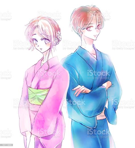 Couple Wearing Yukata Stock Illustration Download Image Now Adult