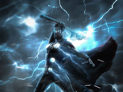 Wallpaper Thor Lightning Strike Hd Creative Graphics