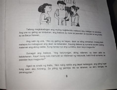 1ano Ang Aral Na Iyong Natutuhan Sa Maikling Kwento Na Nasa Itaas2 Sa