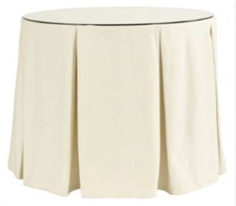 Round Table Skirt Pleated Box Pleats White Ivory Navy Pink Etsy