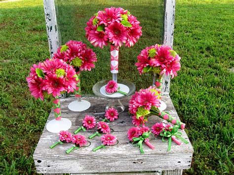 Green and blue wedding bouquet with anemones, blue thistle and eucalyptus. Wedding Ideas: Bright Pink and Lime Green Wedding