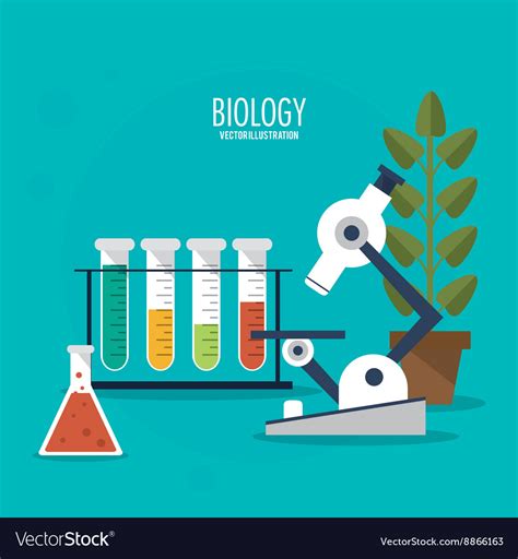Biology Design Lab Icon Flat Royalty Free Vector Image