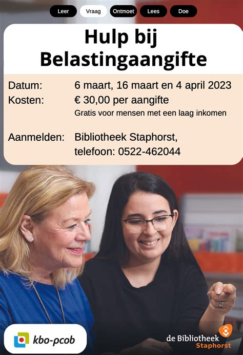 Hulp Bij Belastingaangifte Bibliotheek Staphorst Weblog Staphorst Rouveen