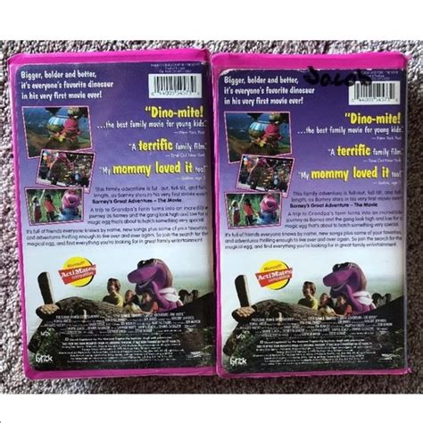 Barney Other Barneys Great Adventure Lot Of 2 Vhs Tapes 998 Poshmark