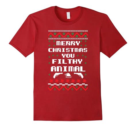 Merry Christmas You Filthy Animal T Shirt Xmas Holiday Tee Cl Colamaga