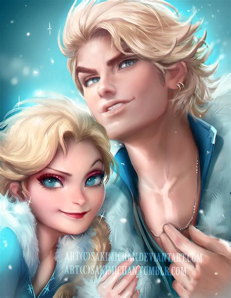 Sakimichan Elsa Frozen Frozen Disney Boy Girl Blonde Hair