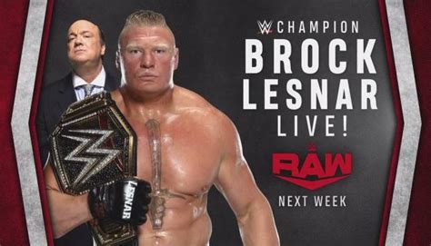 Brock Lesnars Return Two Titles Matches Set For Next Weeks Raw