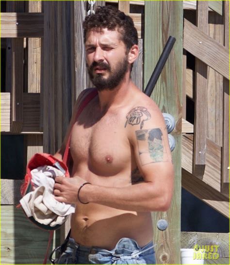 Shia LaBeouf Returns To Peanut Butter Falcon Set Shirtless After