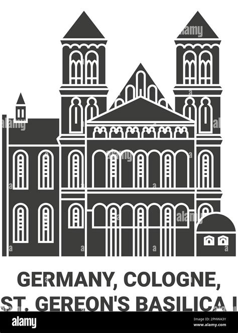 Germany Cologne St Gereons Basilica I Travel Landmark Vector