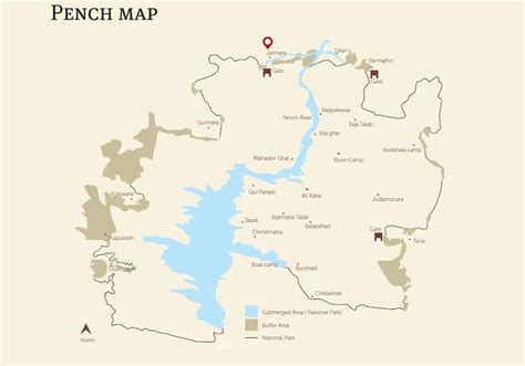 Pench National Park Map