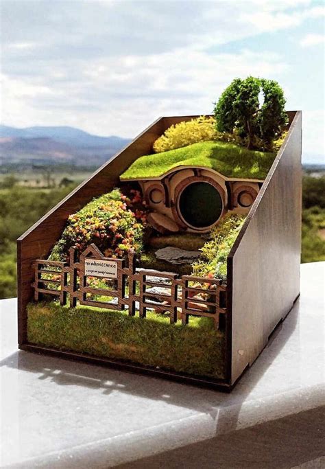 Book Nook Book Shelf Insert Hobbit Home Hobbit Hole Book Nooks Wooden Bookends Bookends