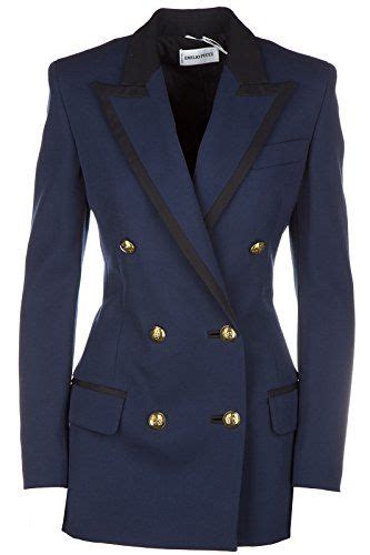 Emilio Pucci Women S Double Breasted Jacket Blazer Blu