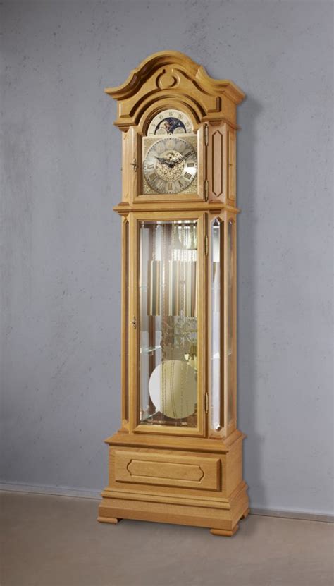 Oak German Grandfather Clock Handmade In Germany