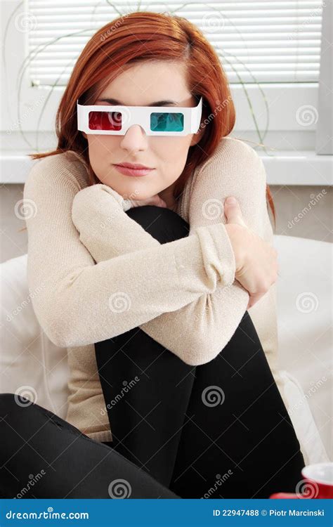 Woman With 3d Glasses Stock Photo Image Of Lifestyle 22947488