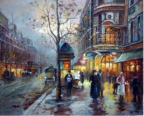 Cityscape Oil Paintings Street Painting Landscape Paintings Painting