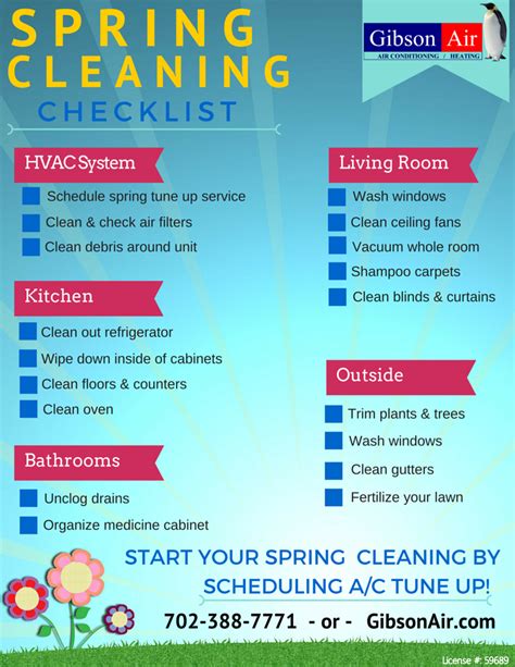 Spring Cleaning Checklist Printable Spring Cleaning Checklist