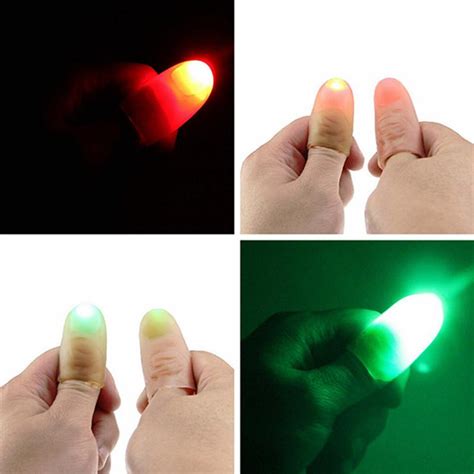 buy 1 pair funny novelty electronic led light flashing fingers magic