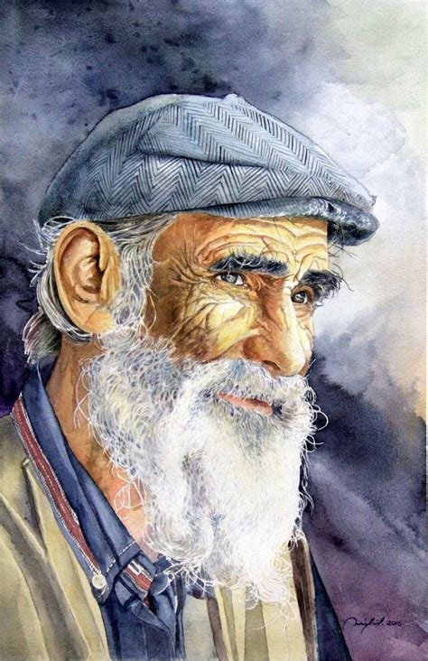 Original Portrait Painting By Rami Aydogdu Portraiture Art On Paper