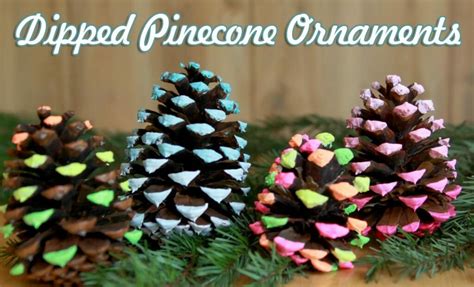 Dipped Pine Cone Ornaments Christmas Craft Christianity Cove