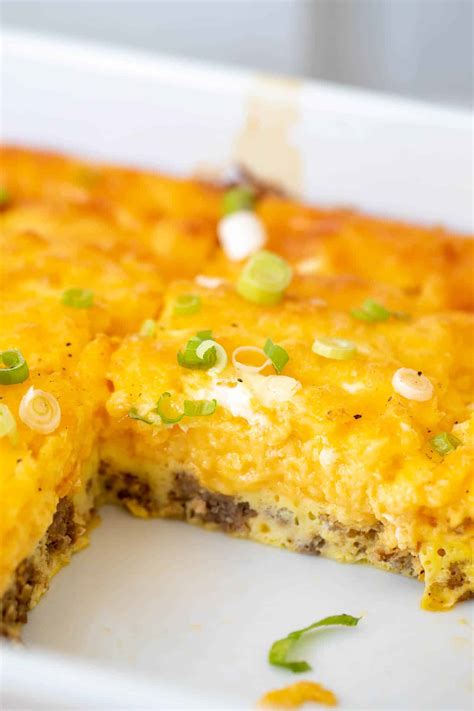 Keto Breakfast Casserole With Sausage And Eggs Low Carb