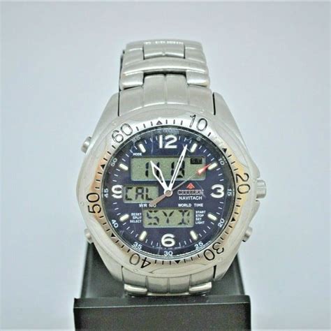 Citizen Promaster Navitach World Time Mens Ss C460 Quartz Watch