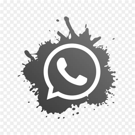 Whatsapp Logo Gray Paint Splash Png Similar Png