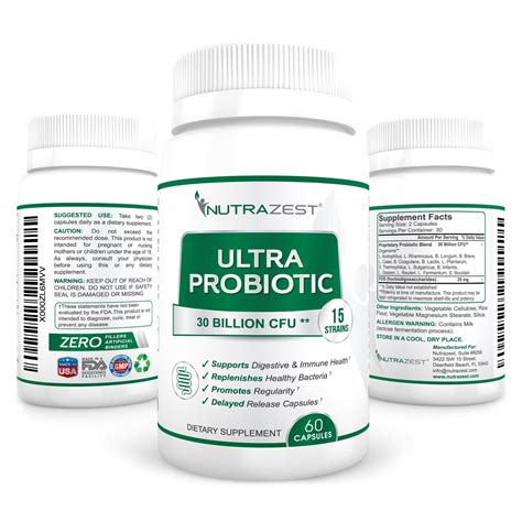 ultra probiotic promotes good gut health produces digestive enzymes