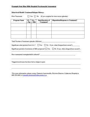 printable psychosocial assessment  forms  templates