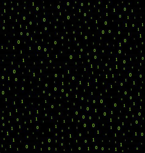 80 Vertical Green Binary Code Matrix Background Illustrations Royalty