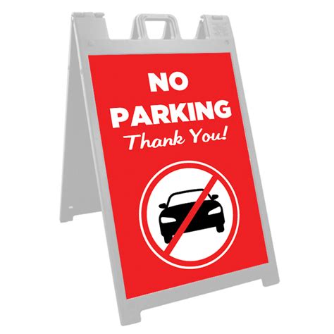 No Parking Signicade Insert Stock Signs And Frames