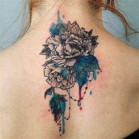 Back Neck Chrysanthemum Tattoo Best Tattoo Ideas Gallery