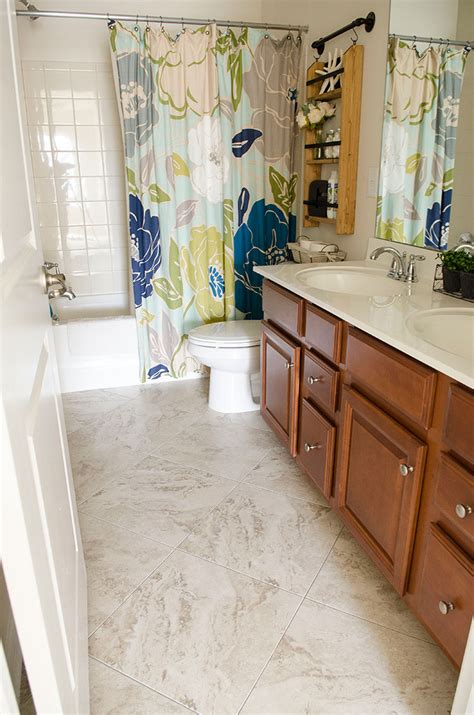 See more ideas about vinyl tile, vinyl tile bathroom, vinyl flooring. Bathroom Transformation with Vinyl Tile - The Home Depot