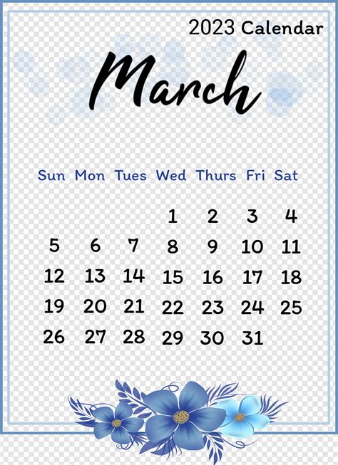 Gambar Kalender Maret 2023 Png Download Gratis Gambarpngid