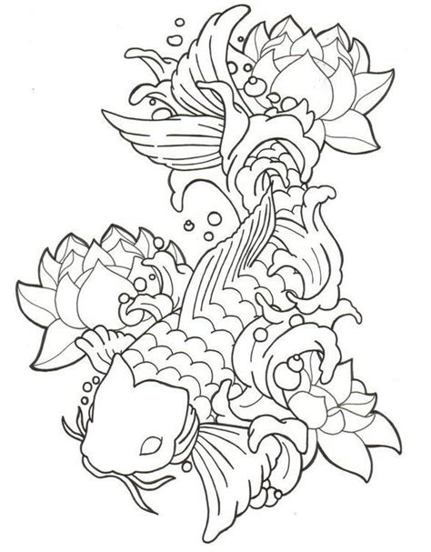 Koi Fish Drawing Koi And Fish Drawings On Pinterest