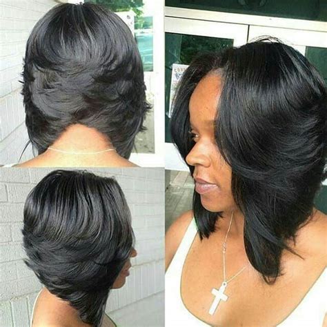 10 Chic Feathered Bob Hairstyles For African American Women Sheideas