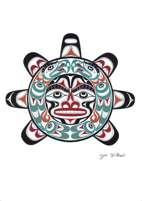 Sun By Joe Wilson Coast Salish Artist Duncan Bc Haida Kunst