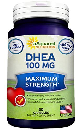 pure dhea 100mg max strength 200 capsules to promote balanced hormone levels for women and men