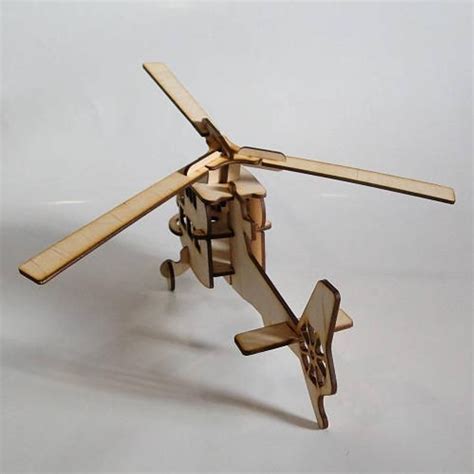 Wooden 3d Helicopter Woodcraft Construction Kit Wooden Model Building