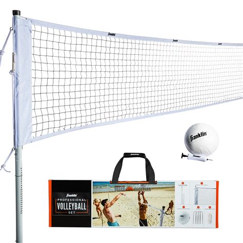 Franklin Sports Volleyball Set With Portable Net Ball Professional
