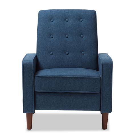 The button tufted stitching in the backrest and the inside of the armrests offers an extra touch of sophistication that enhances its modern design. Mathias Reclining Mid-century Modern Button Tufted Fabric ...