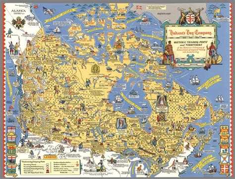 Map Of The Hudson Bay Company Britishcanadian Fur Trading Company