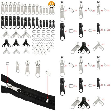 Jun 23, 2019 · when a zipper pull comes completely off of a zipper, it may seem impossible to fix. Zipper Repair Kit Instant Fix Different 84 Pieces DIY projects Silver and Black #TecUnite ...