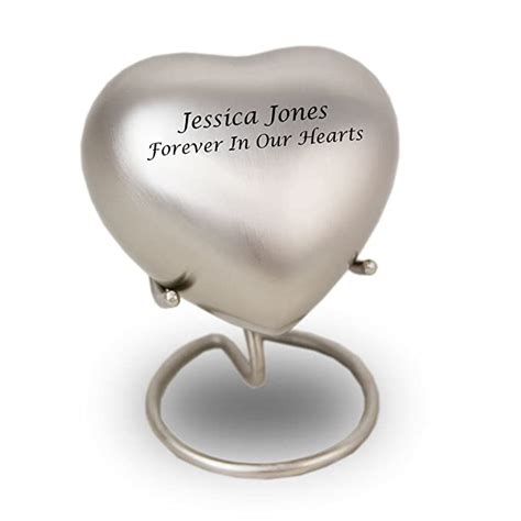 Heart Brass Cremation Keepsake Heart Extra Small Holds