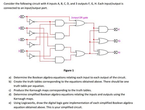 Solved Consider Following Circuit 4 Inputs B C D 3 Outputs F G H