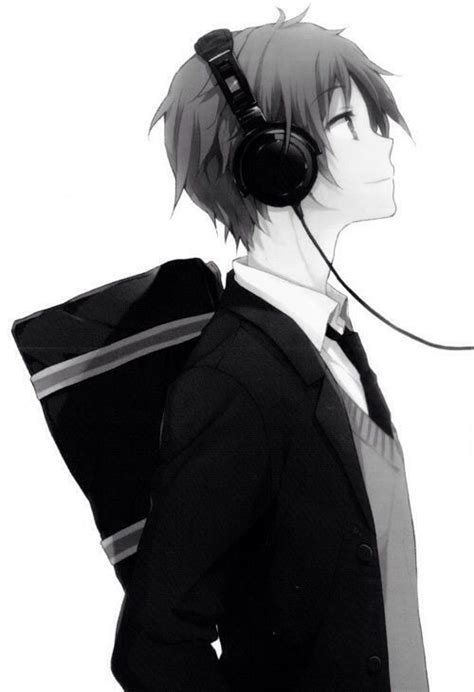 Hoodie Anime Boy With Headphones Bueno Wallpaper