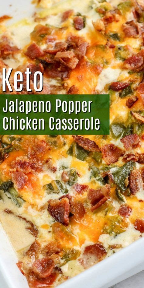 Oftentimes, casseroles get a bad rap. Easy Keto Jalapeno Popper Casserole - This hearty filling ...